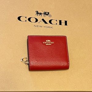 Coach leather snap wallet- brand new
